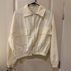 oak+fort zip up windbreaker size m cream colored 
price negotiable